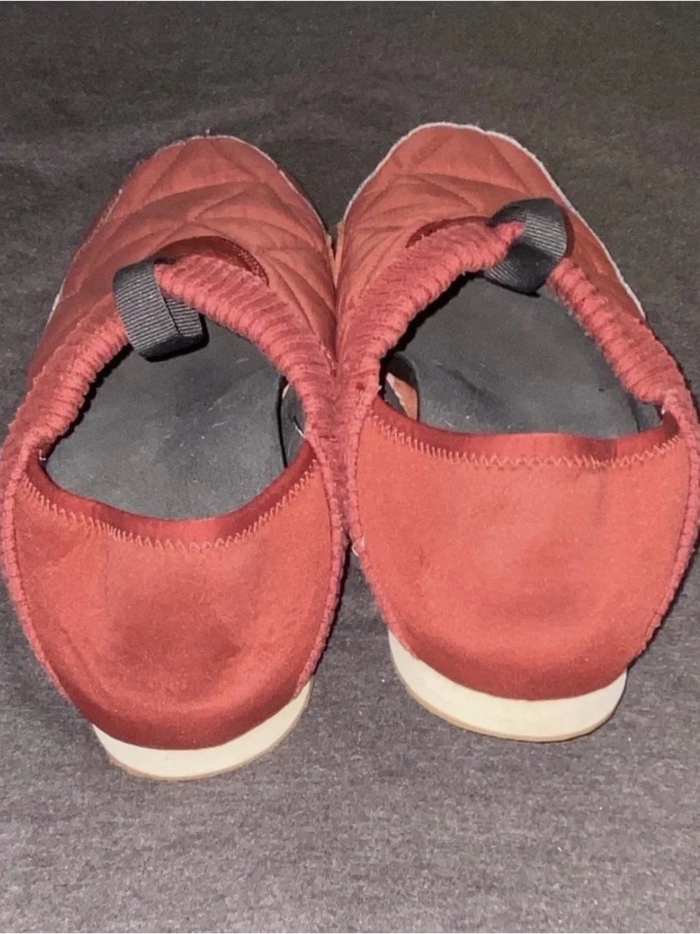 Teva Quilted Slip-On Shoes in Rust Orange